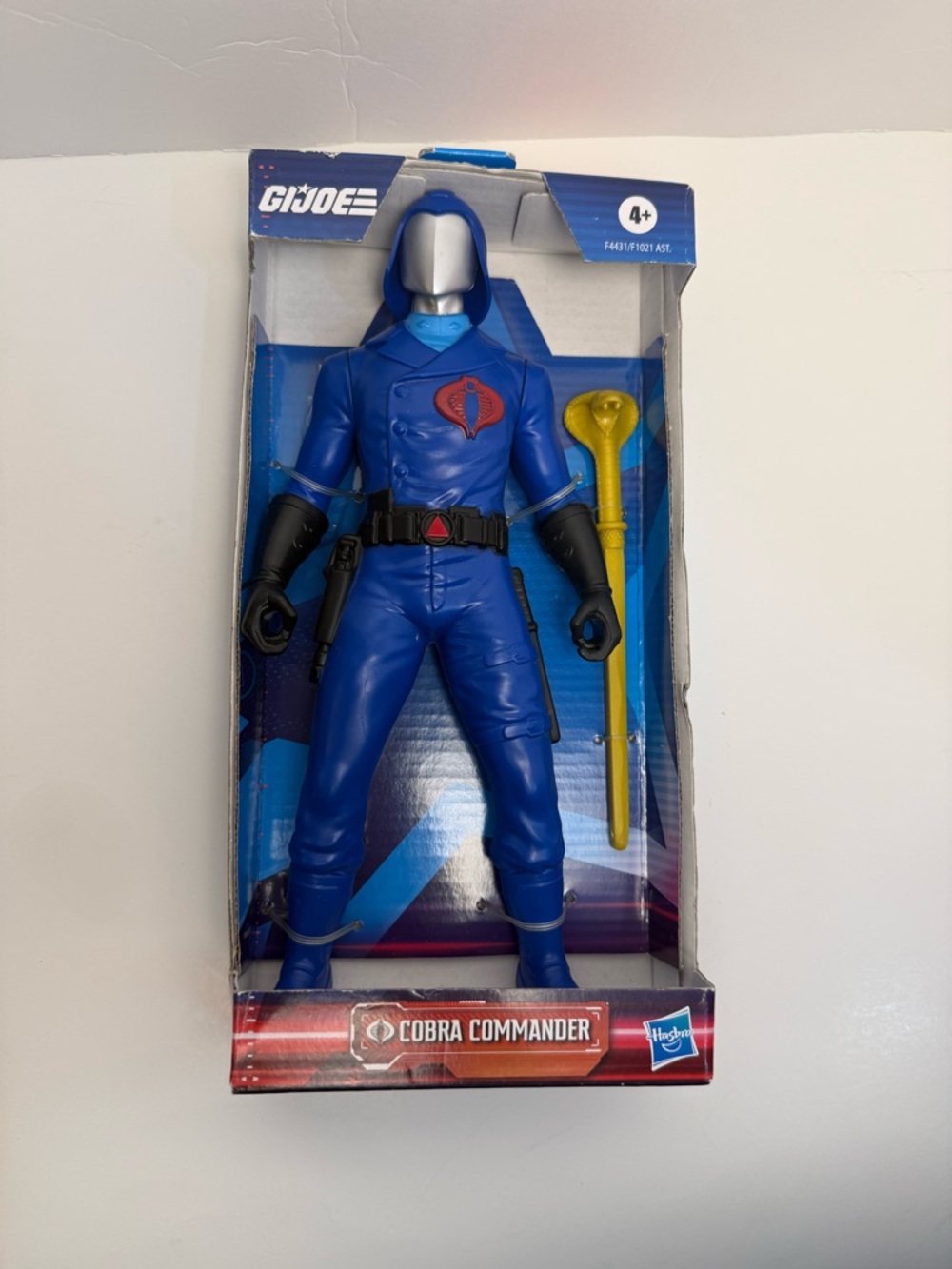Hasbro Cobra Commander Figure Illustration - Blue with Gold and Red Accents
